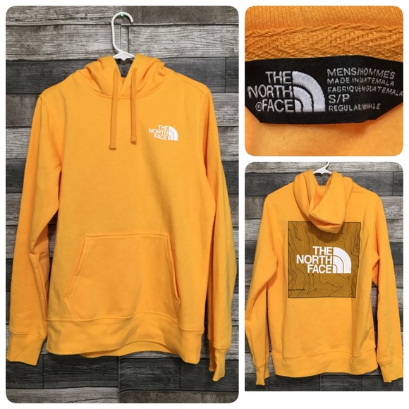The North Face Other - Northface Pullover Fleece Hoodie Men’s S Yellow Orange Sweatshirt Casual